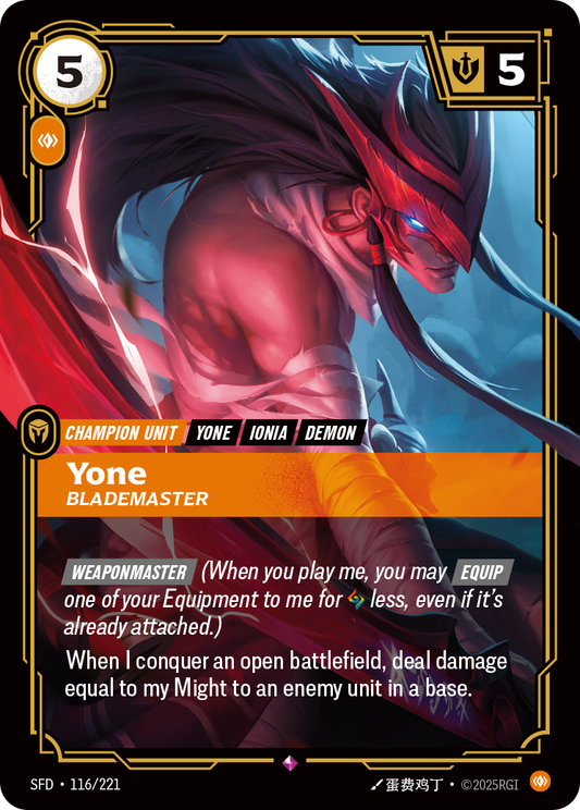 Yone - Blademaster - Riftbound TCG Card