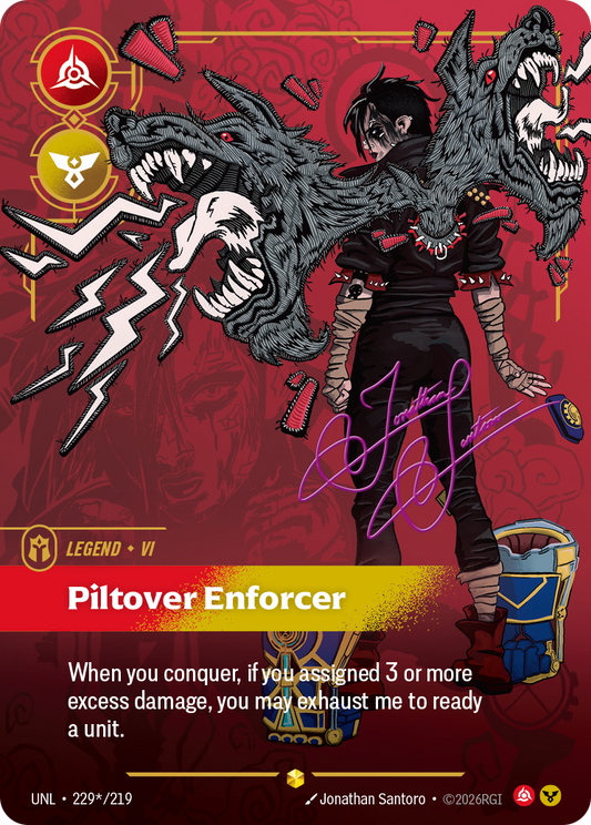 Vi - Piltover Enforcer (Signature) - Riftbound TCG Card