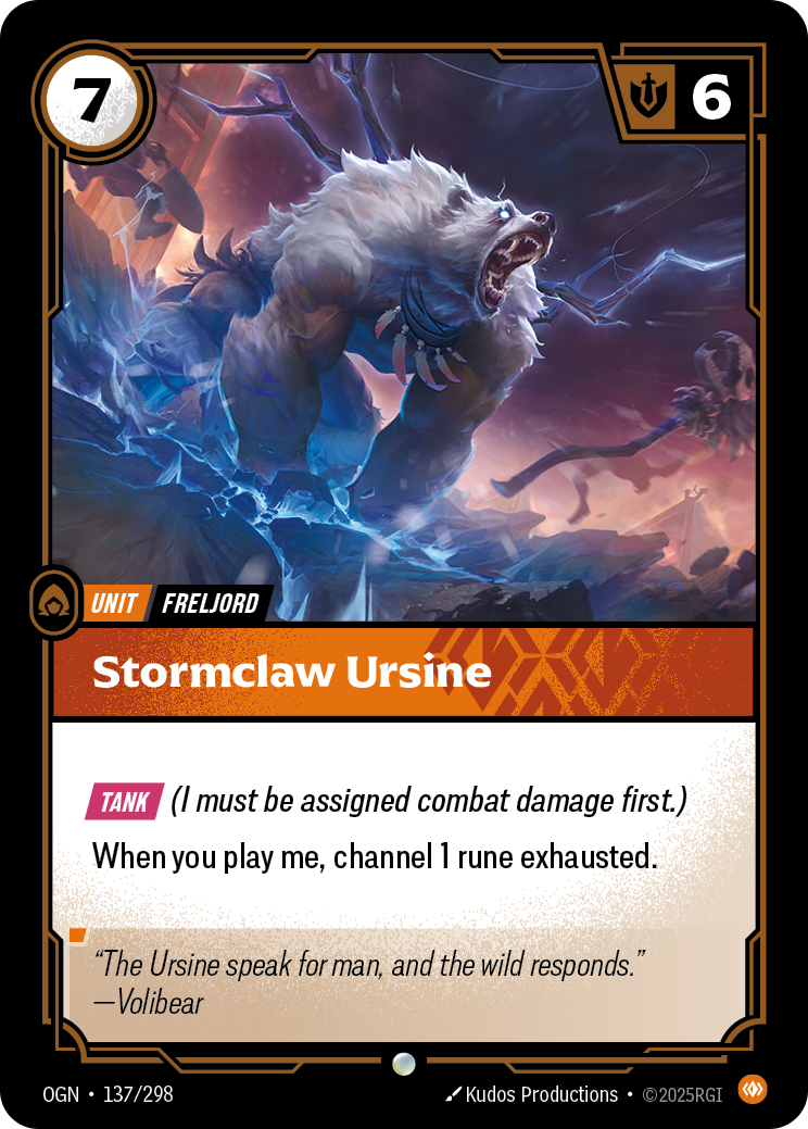 Stormclaw Ursine - Riftbound TCG Card
