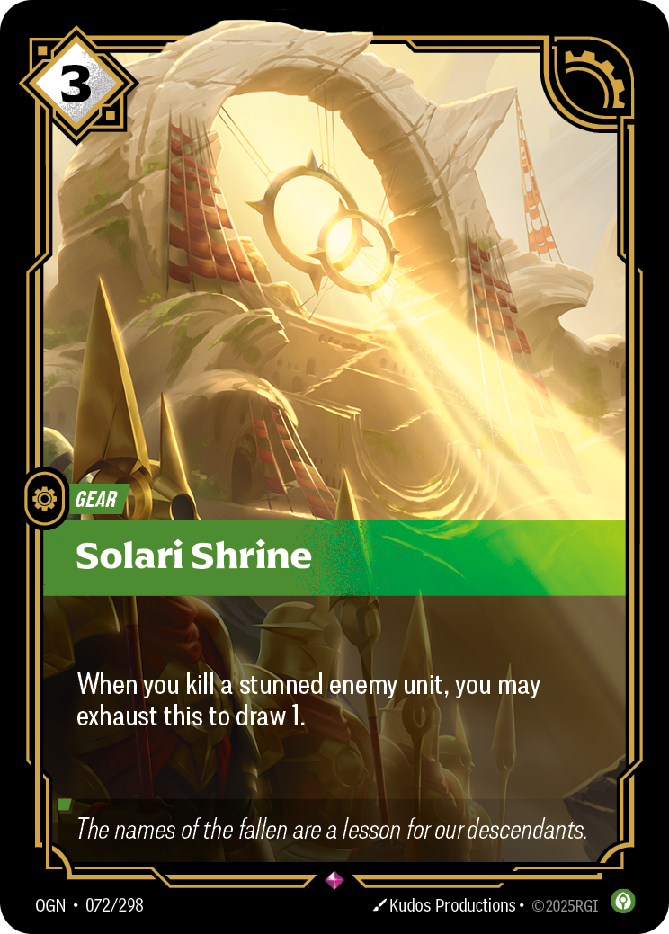 Solari Shrine - Riftbound TCG Card