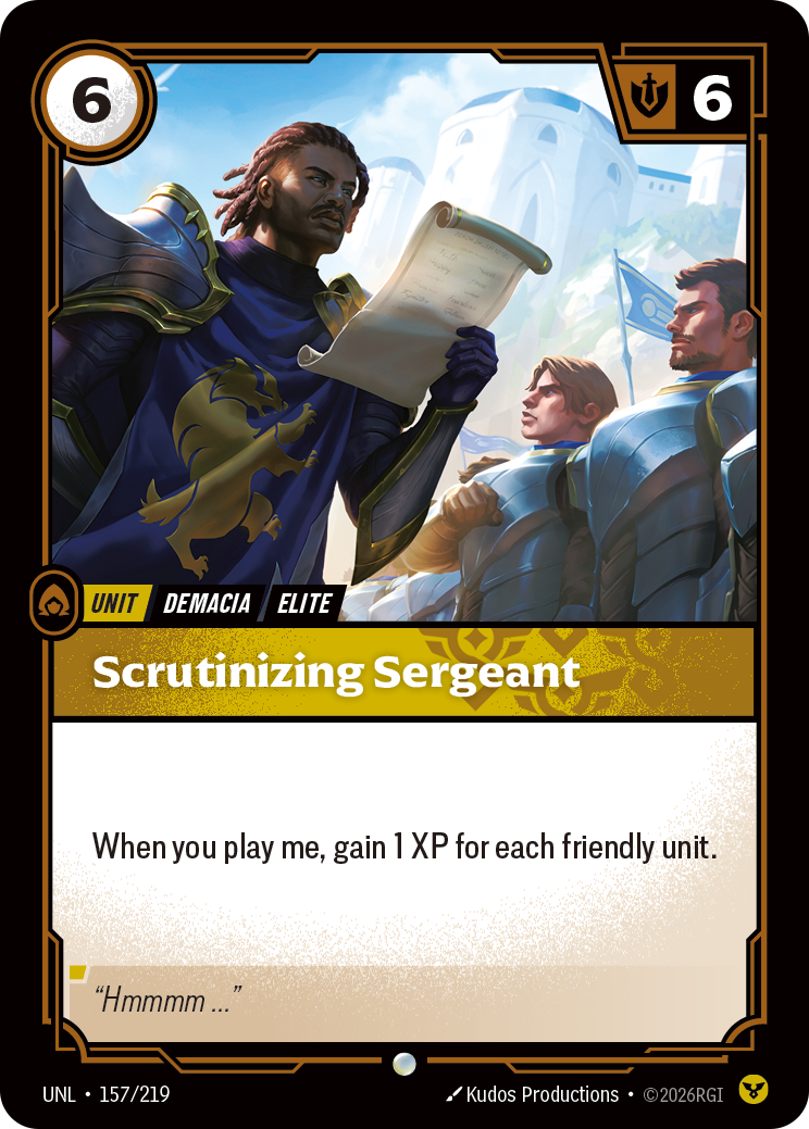 Scrutinizing Sergeant - Riftbound TCG Card