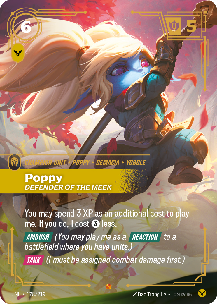 Poppy - Defender of the Meek - Riftbound TCG Card