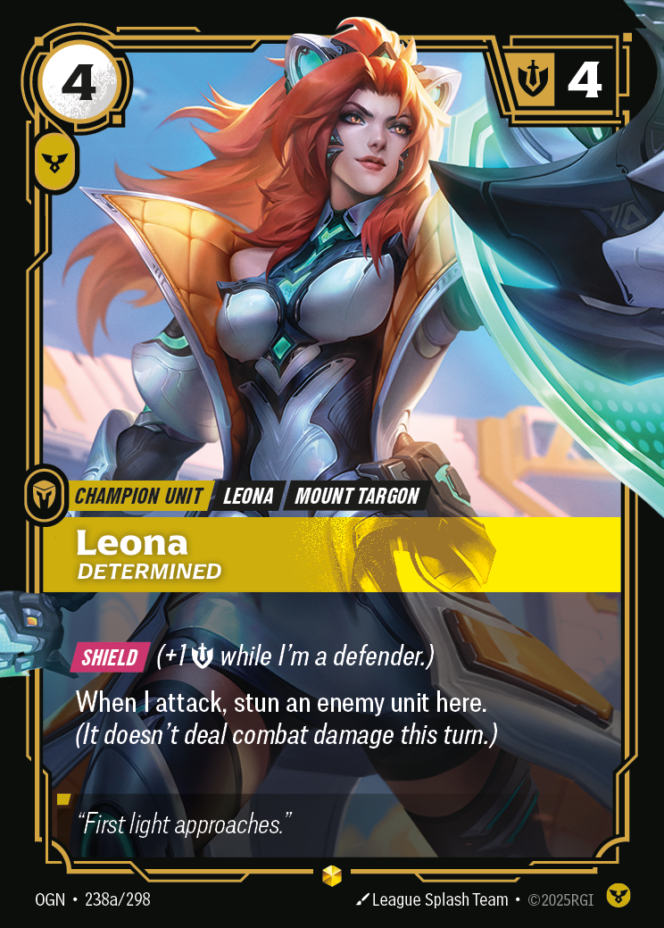 Leona - Determined (Alternate Art) - Riftbound TCG Card