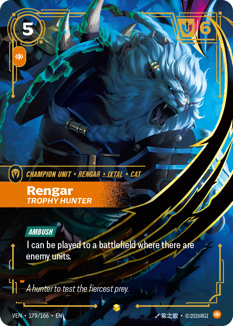 Rengar, Trophy Hunter (Foil) - Riftbound Vendetta