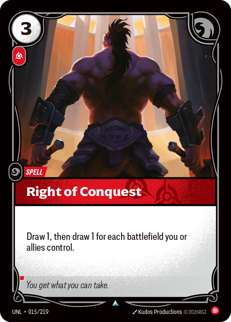 Right of Conquest - Riftbound TCG Card