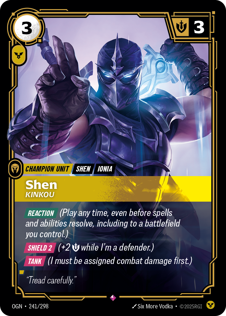 Shen - Kinkou - Riftbound TCG Card