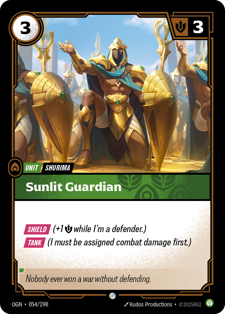 Sunlit Guardian - Riftbound TCG Card