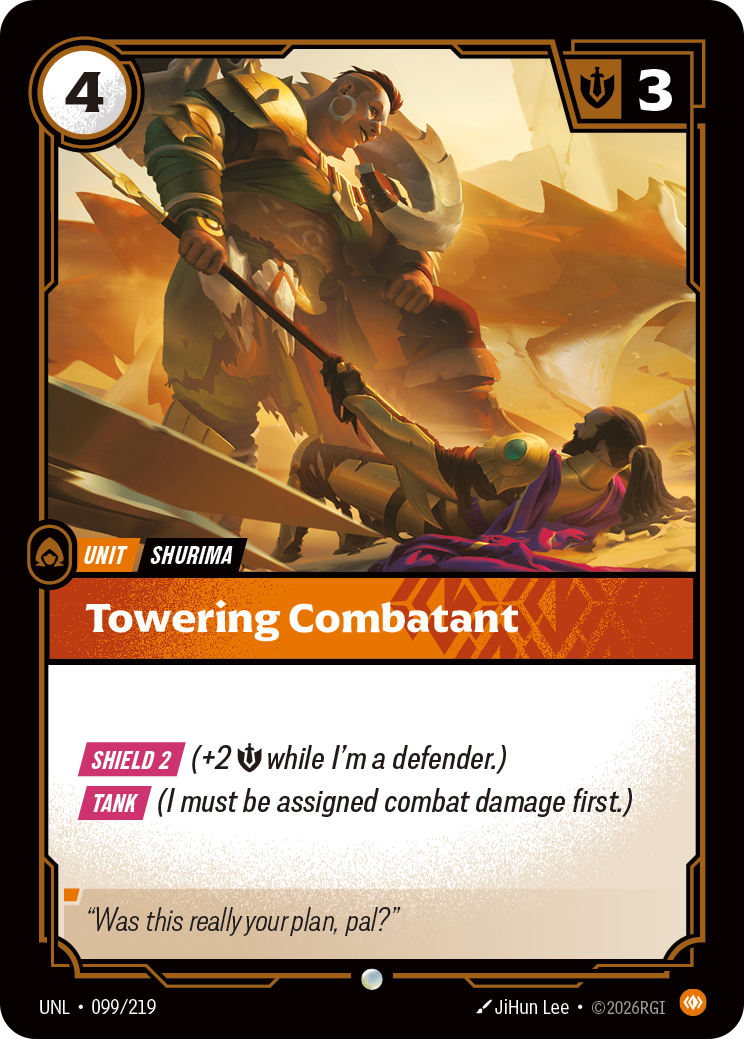 Towering Combatant - Riftbound TCG Card