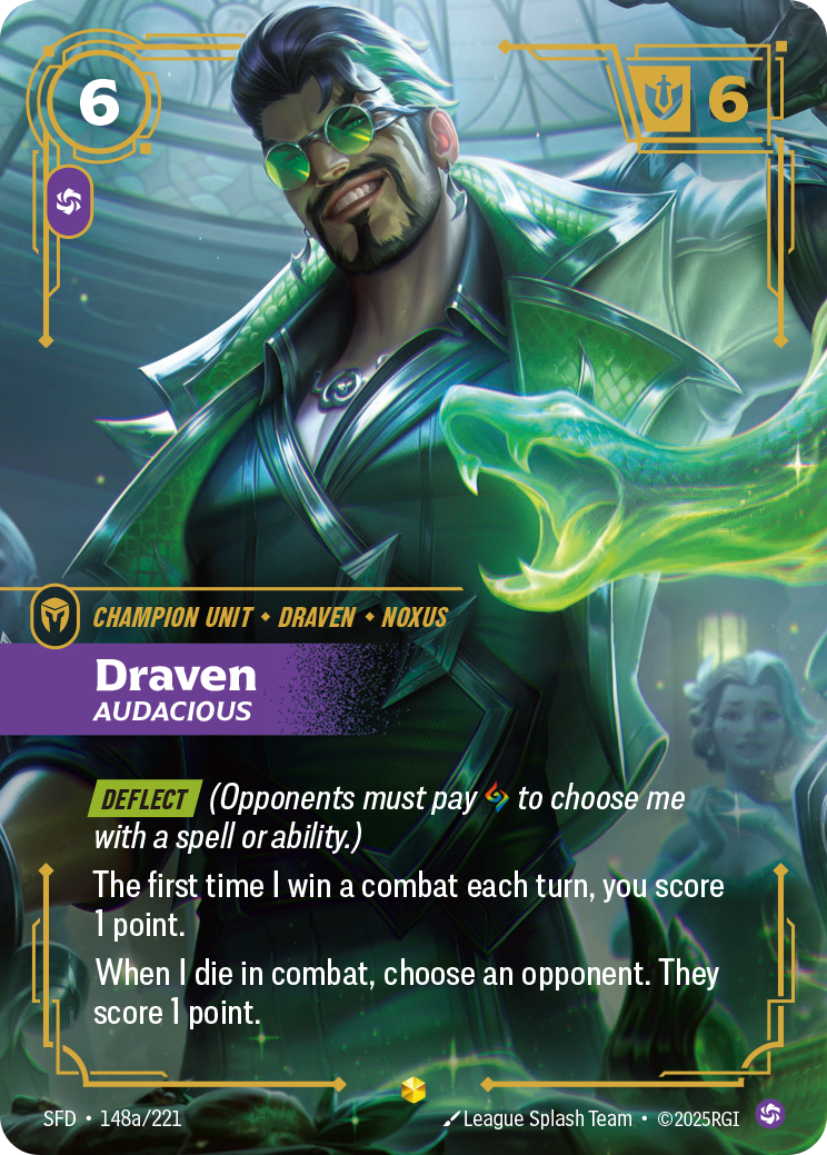 Draven - Audacious (Alternate Art) - Riftbound TCG Card
