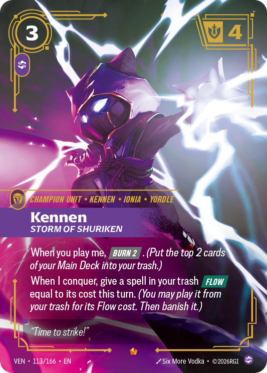Kennen, Storm of Shuriken (Foil) - Riftbound Vendetta