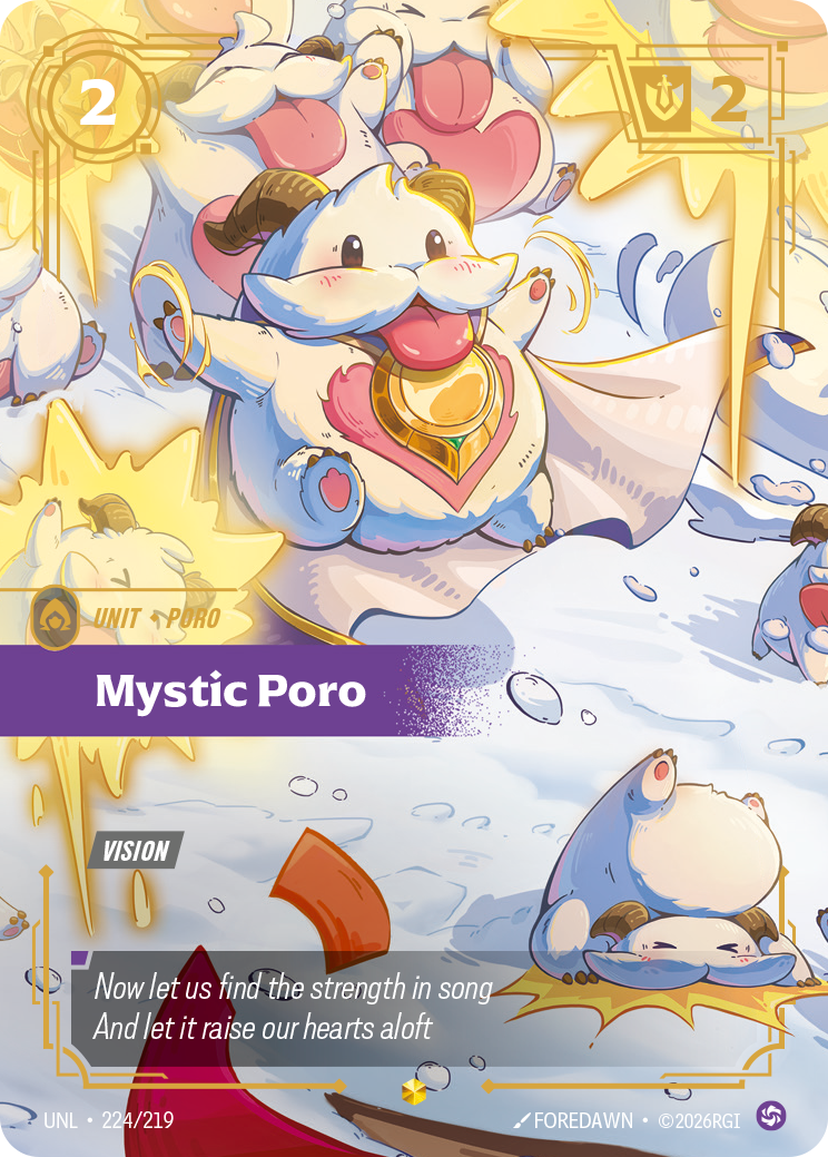 Mystic Poro (Overnumbered) - Riftbound TCG Card