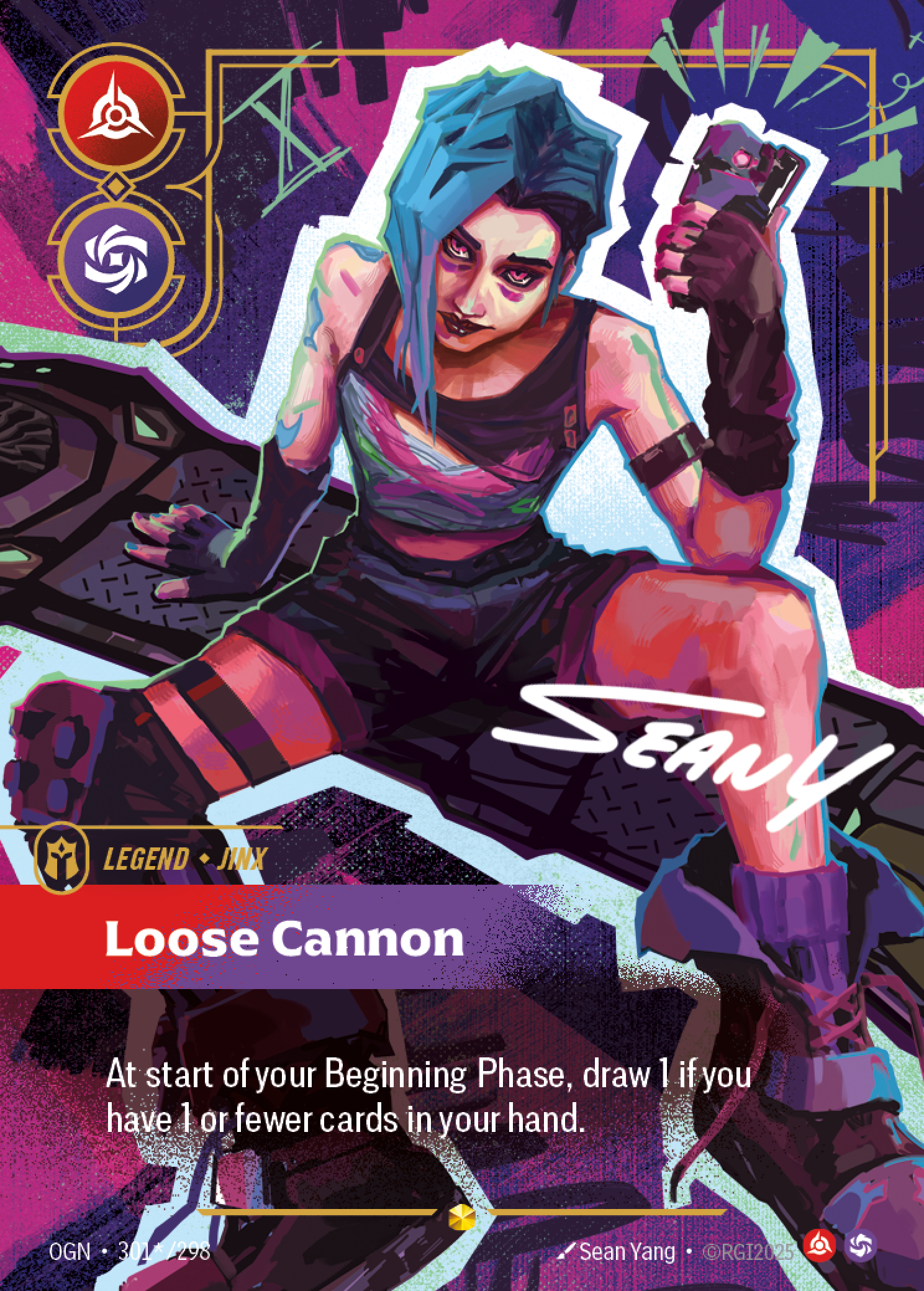 Jinx - Loose Cannon (Signature) - Riftbound TCG Card