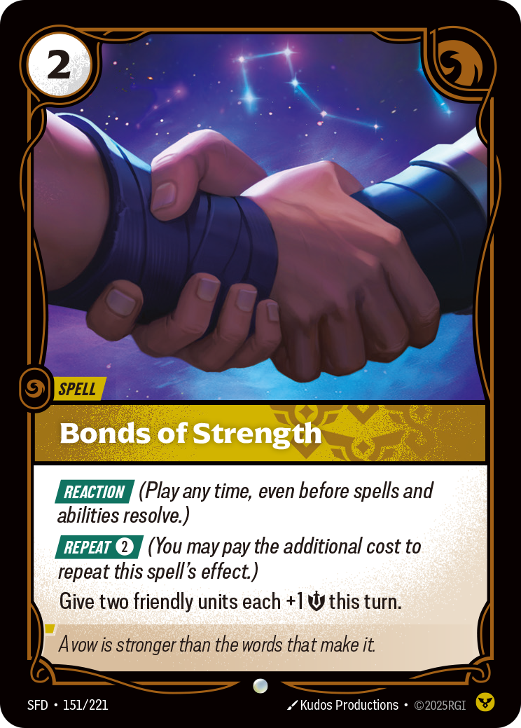 Bonds of Strength - Riftbound TCG Card