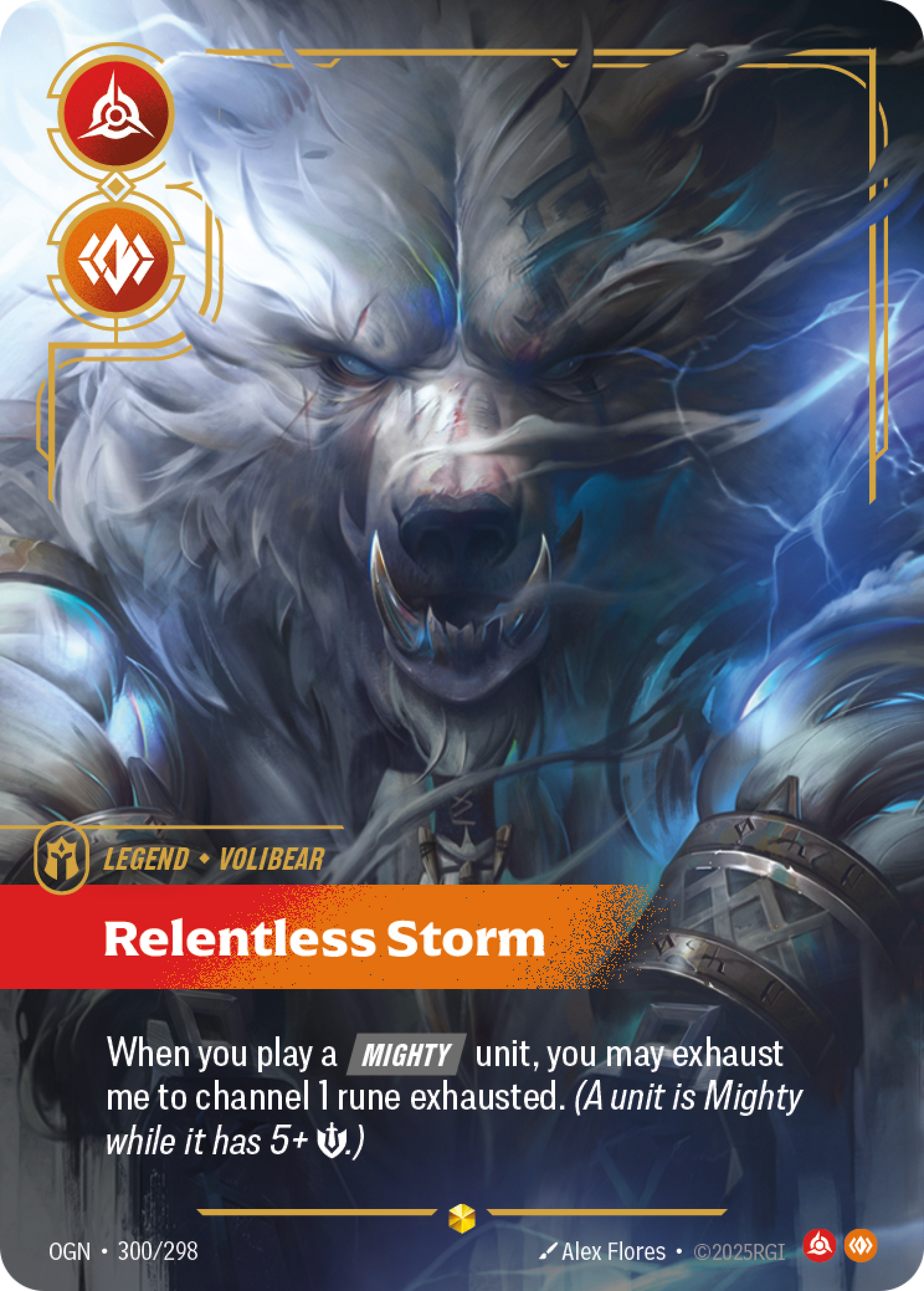 Volibear - Relentless Storm (Overnumbered) - Riftbound TCG Card