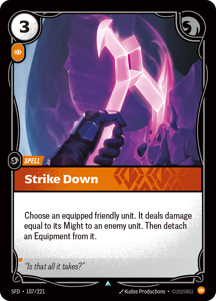 Strike Down - Riftbound TCG Card