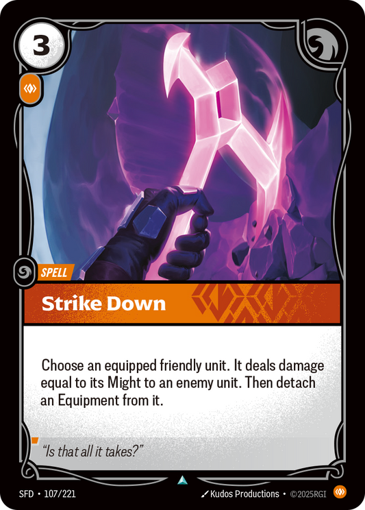 Strike Down - Riftbound TCG Card