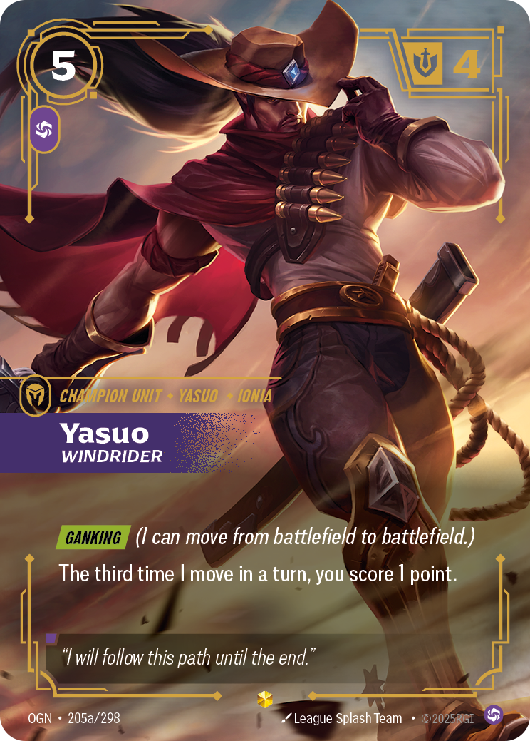 Yasuo - Windrider (Alternate Art) - Riftbound TCG Card