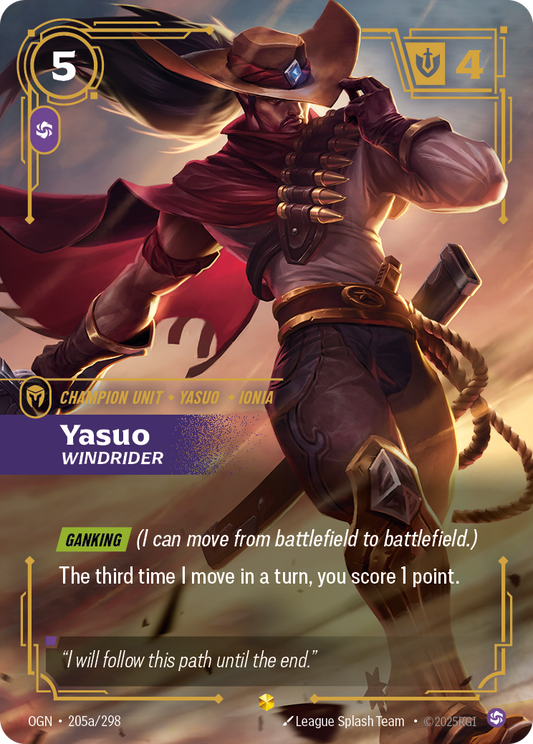 Yasuo - Windrider (Alternate Art) - Riftbound TCG Card