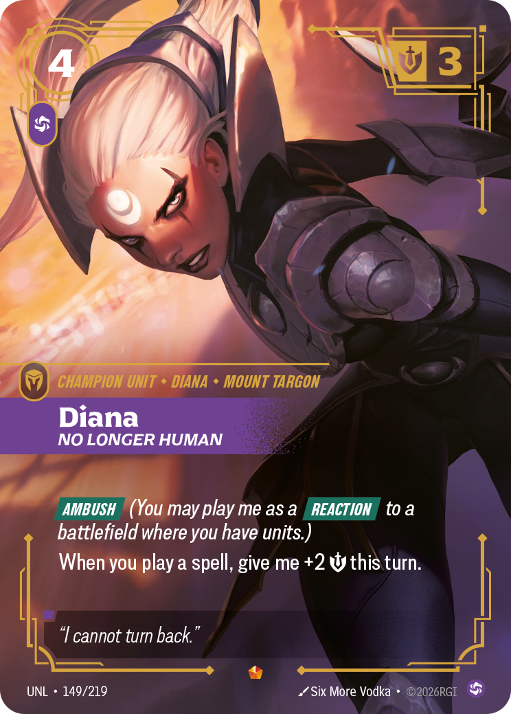 Diana - No Longer Human - Riftbound TCG Card