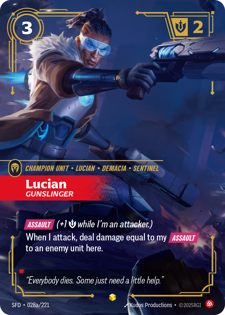 Lucian - Gunslinger (Alternate Art) - Riftbound TCG Card