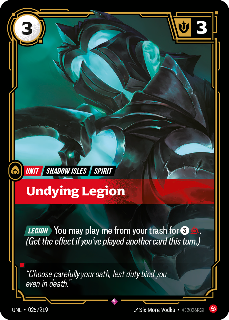 Undying Legion - Riftbound TCG Card