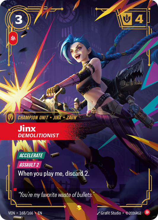 Jinx, Demolitionist (Overnumbered) (Foil) - Riftbound Vendetta
