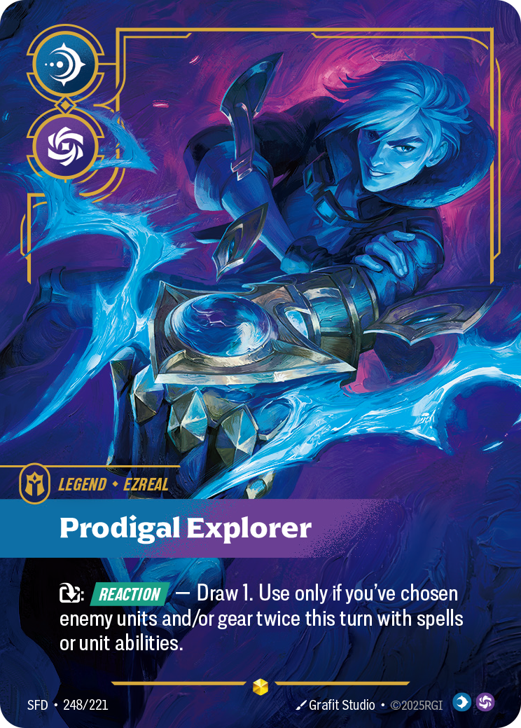 Ezreal - Prodigal Explorer (Overnumbered) - Riftbound TCG Card