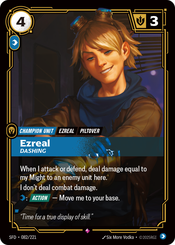 Ezreal - Dashing - Riftbound TCG Card