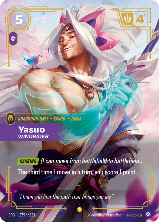 Yasuo - Windrider (Signature) - Riftbound TCG Card