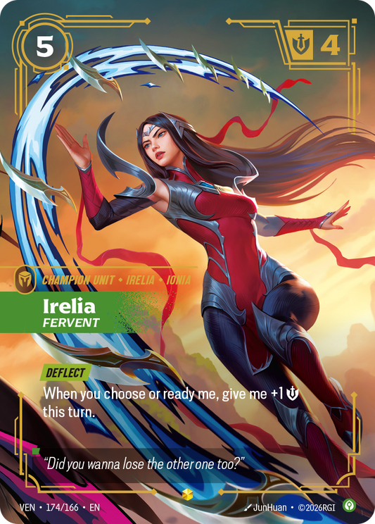 Irelia, Fervent (Overnumbered) (Foil) - Riftbound Vendetta