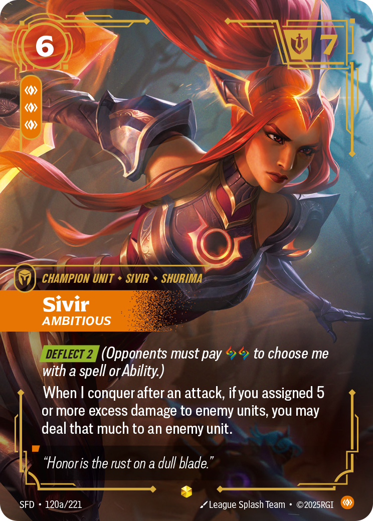 Sivir - Ambitious (Alternate Art) - Riftbound TCG Card