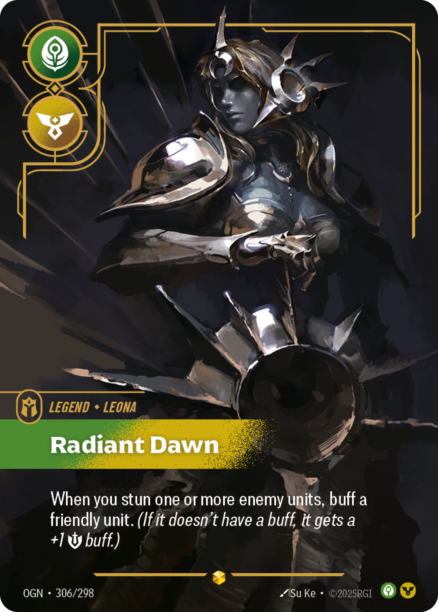 Leona - Radiant Dawn (Overnumbered) - Riftbound TCG Card