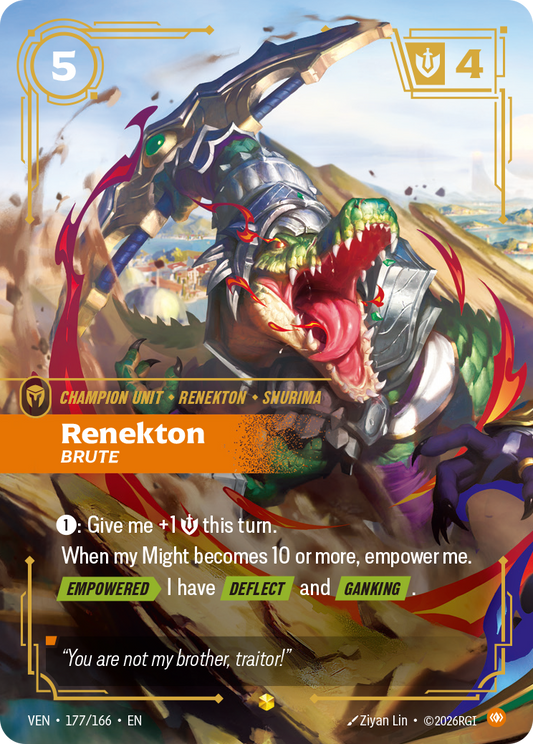 Renekton, Brute (Overnumbered) (Foil) - Riftbound Vendetta