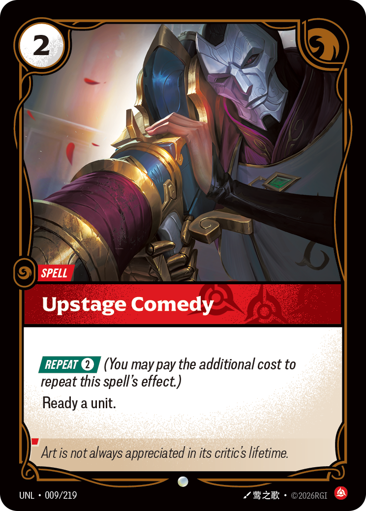 Upstage Comedy - Riftbound TCG Card
