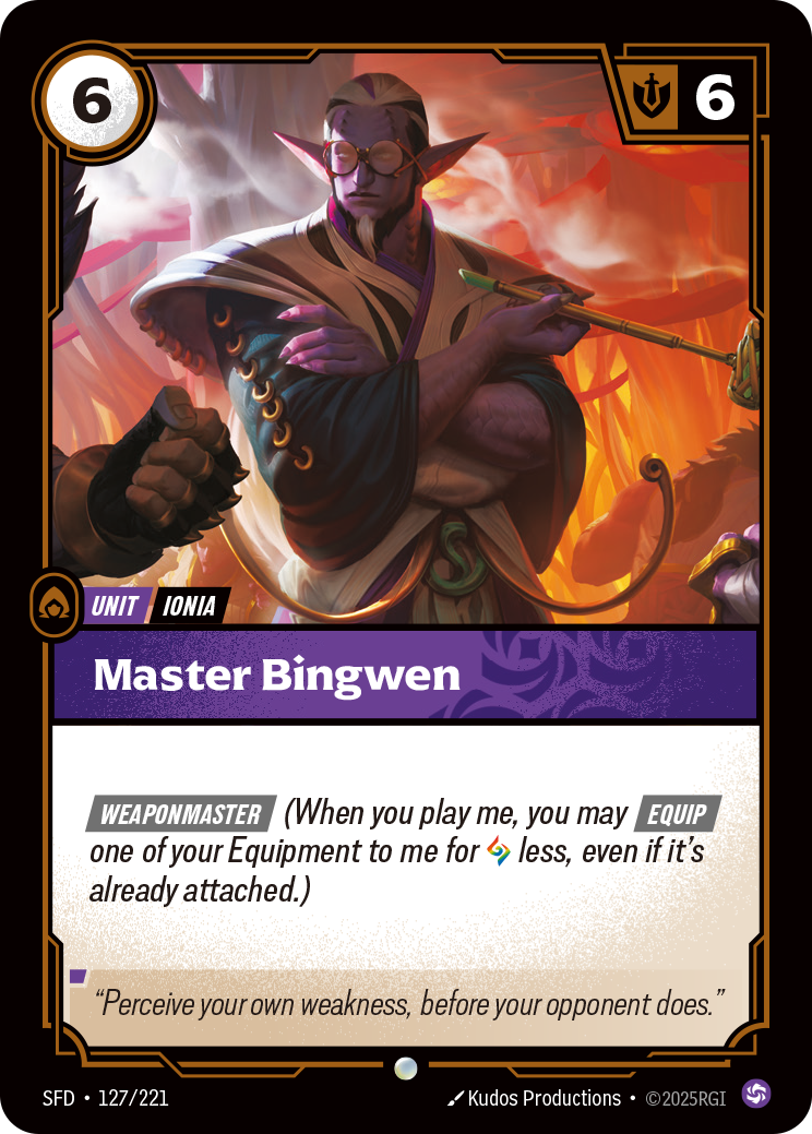 Master Bingwen - Riftbound TCG Card