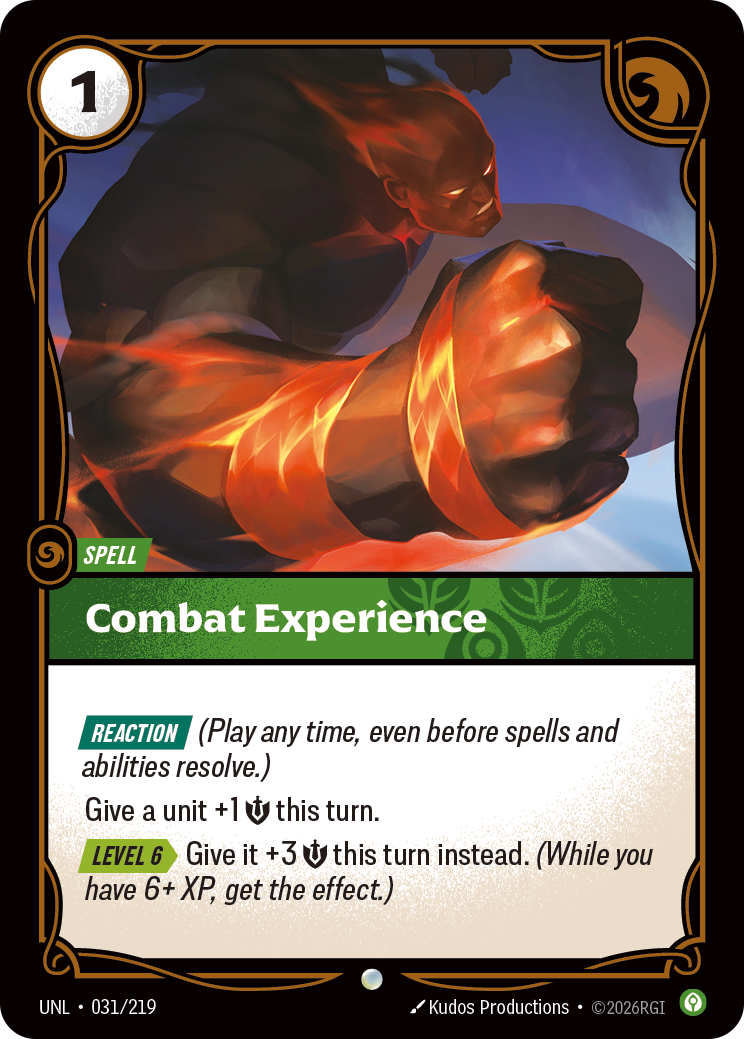 Combat Experience - Riftbound TCG Card