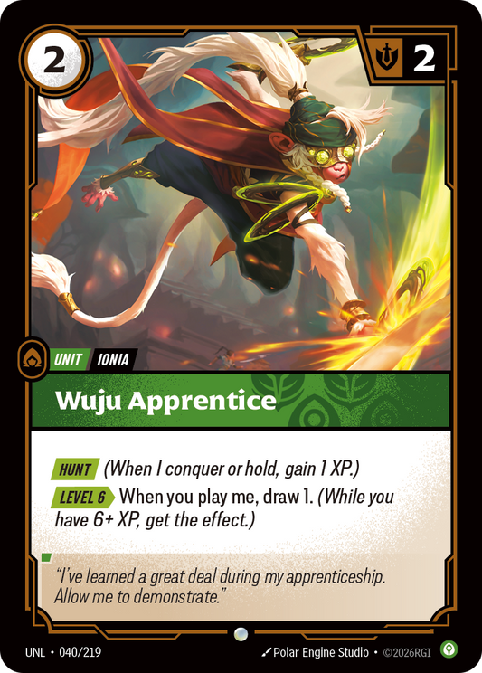 Wuju Apprentice - Riftbound TCG Card
