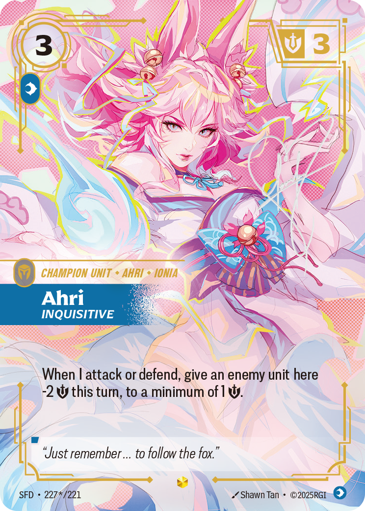 Ahri - Inquisitive (Signature) - Riftbound TCG Card