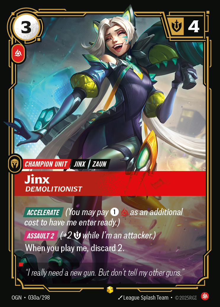 Jinx - Demolitionist (Alternate Art) - Riftbound TCG Card
