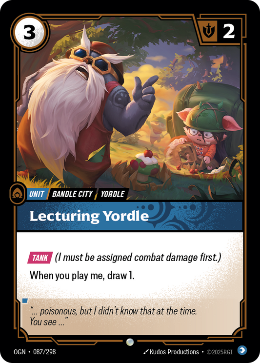 Lecturing Yordle - Riftbound TCG Card