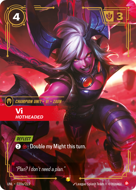 Vi - Hotheaded (Alternate Art) - Riftbound TCG Card