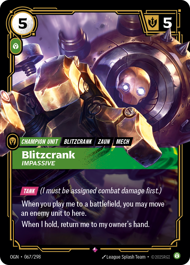 Blitzcrank - Impassive - Riftbound TCG Card