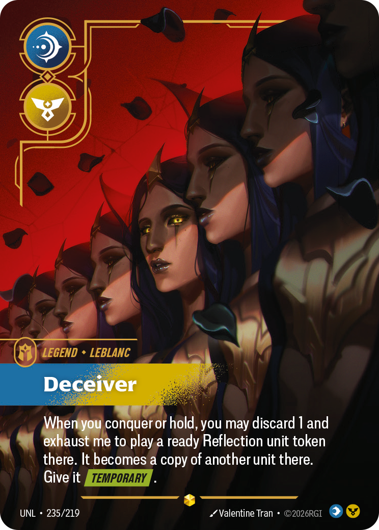 LeBlanc - Deceiver (Overnumbered) - Riftbound TCG Card