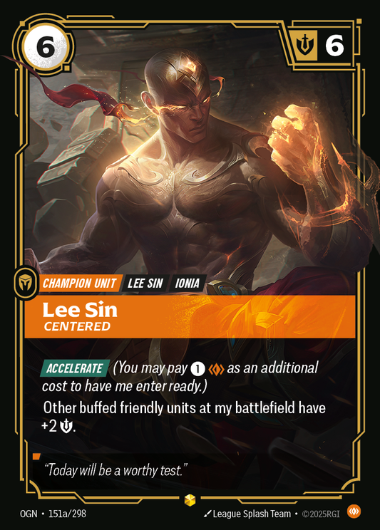 Lee Sin - Centered (Alternate Art) - Riftbound TCG Card