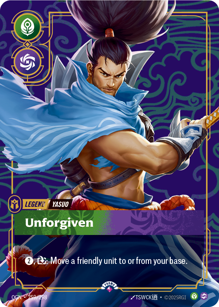 Yasuo - Unforgiven - Riftbound TCG Card