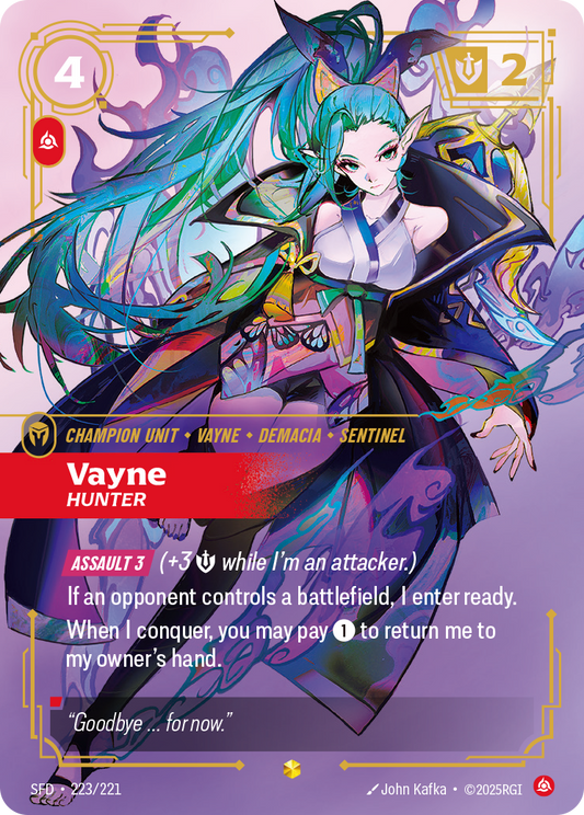 Vayne - Hunter (Overnumbered) - Riftbound TCG Card