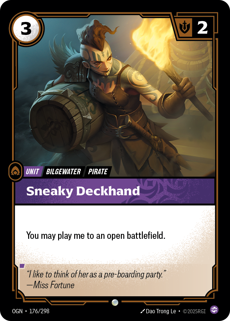 Sneaky Deckhand - Riftbound TCG Card