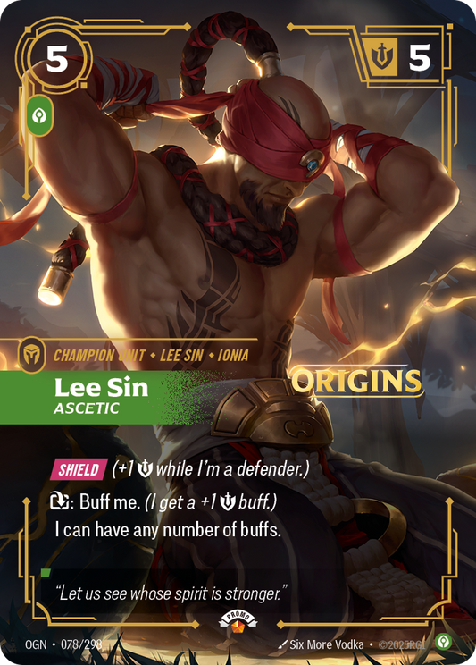 Lee Sin - Ascetic - Riftbound TCG Card