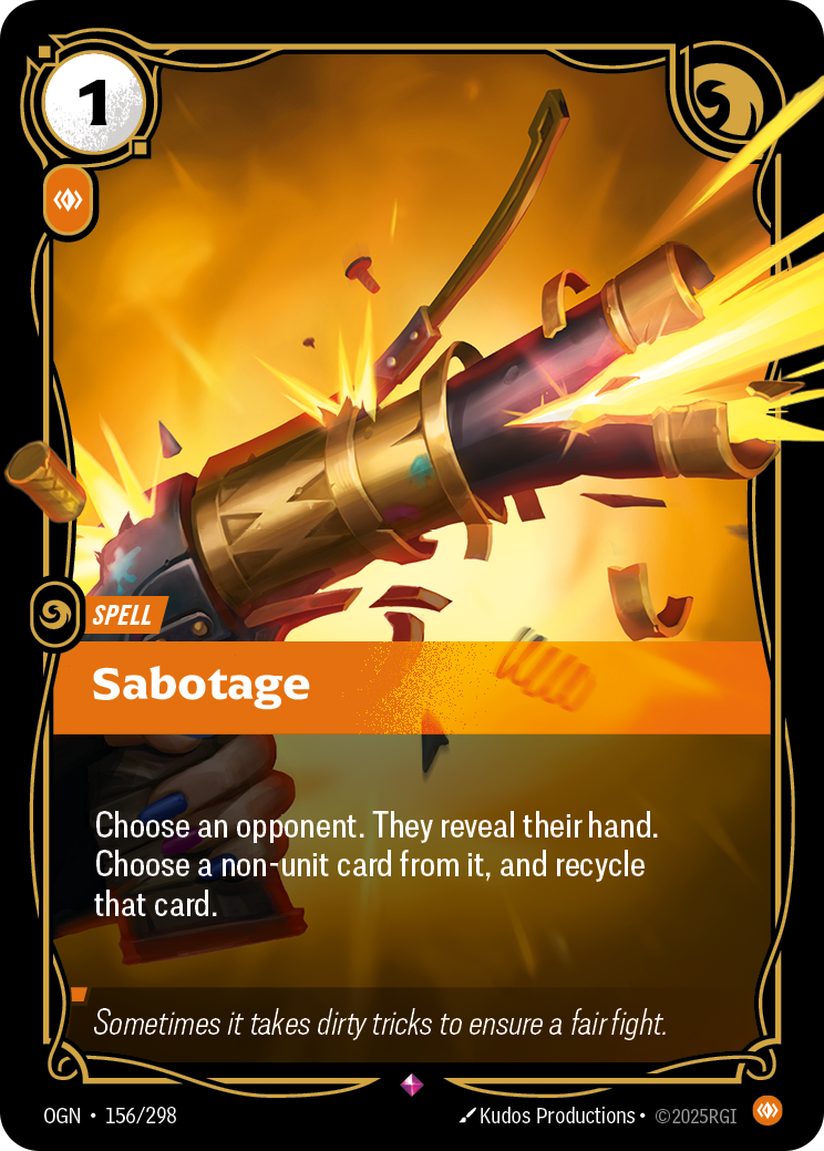 Sabotage - Riftbound TCG Card