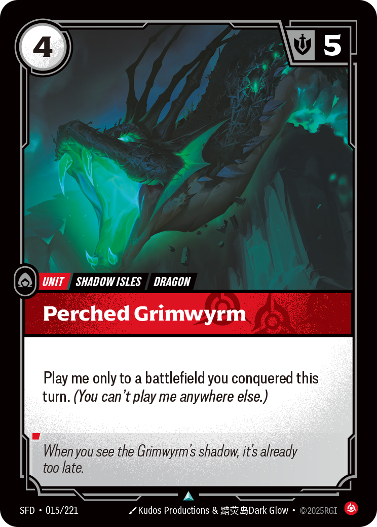 Perched Grimwyrm - Riftbound TCG Card